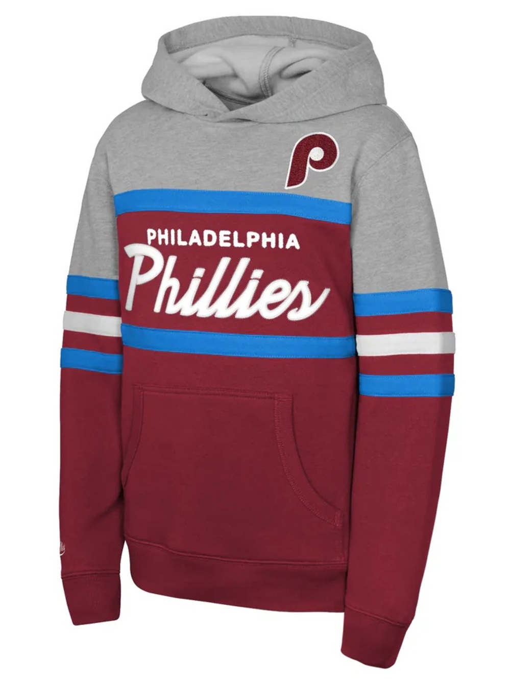 Youth Philadelphia Phillies Mitchell & Ness Red/Grey Cooperstown Head Coach Pull